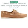 Wuzzos Branklet mens boat shoes in colour Tan lateral side image